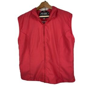 Anita Zero Restriction Golf Outerwear Size M Coral Full Zip Vest